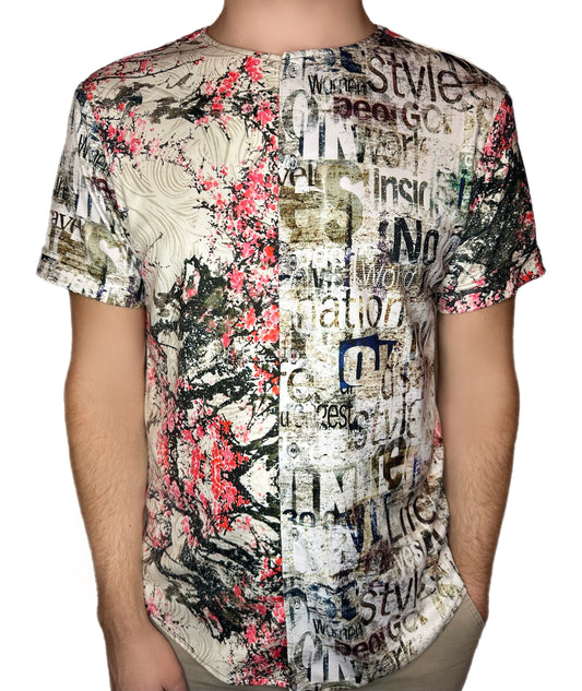 Urban Blossom Short Sleeve Button Down Shirt