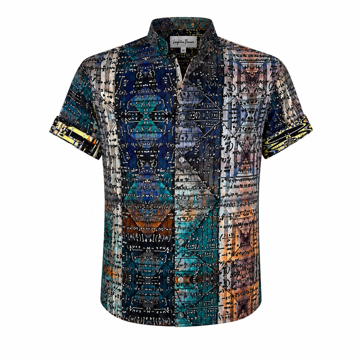 Checkered Equations Short Sleeve Button Down Shirt